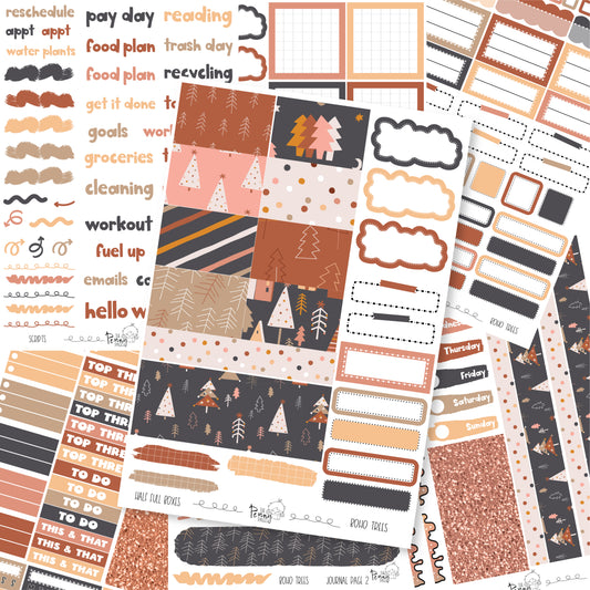 Boho Trees - Weeks vertical weekly kit