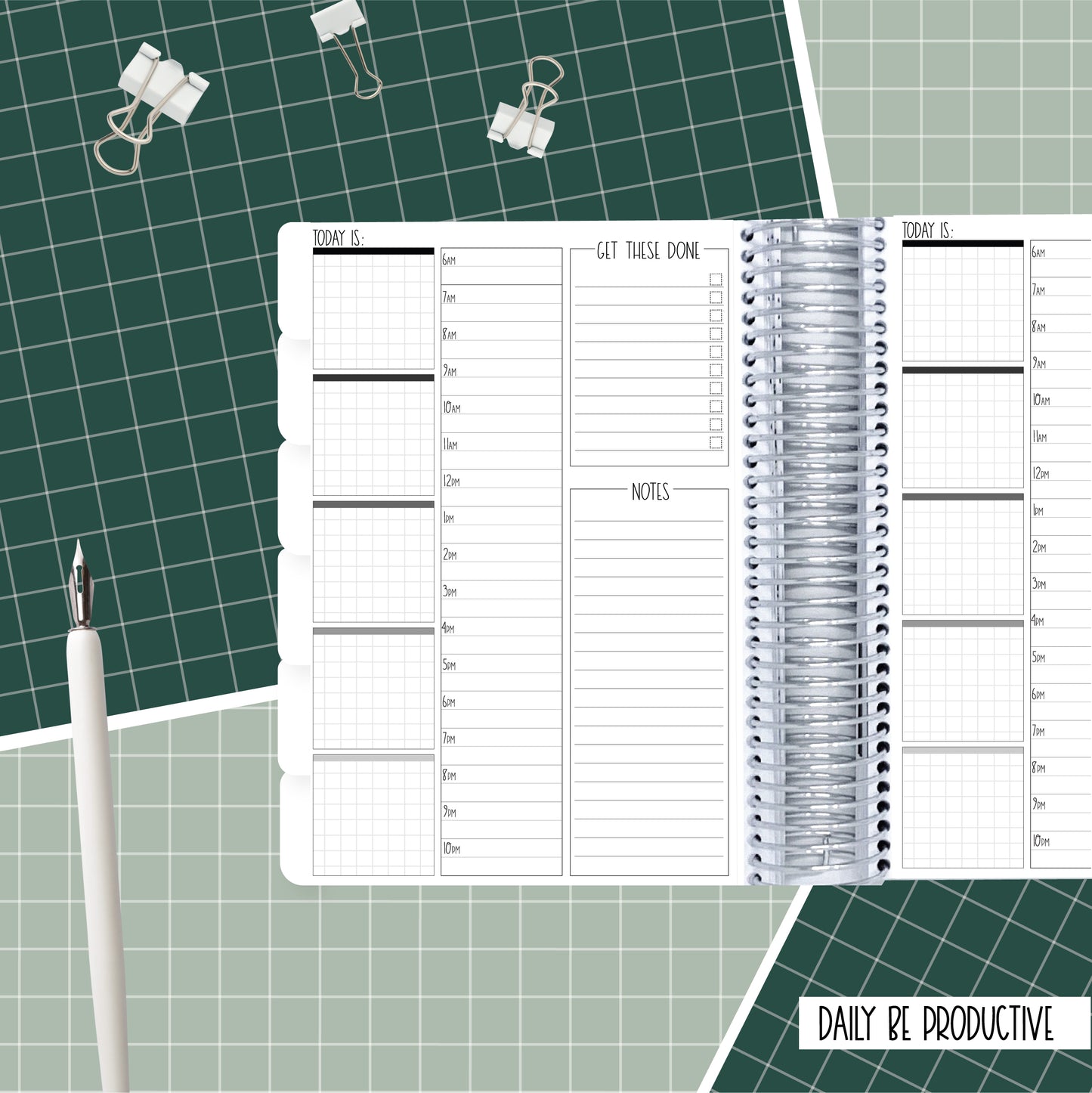 Leopard Swirls - A5 Daily Be Productive Planner