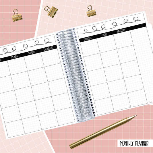 Mushrooms - A5 Wide - Monthly Planner