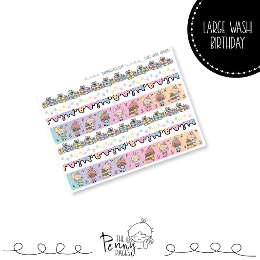 Birthday Large Washi