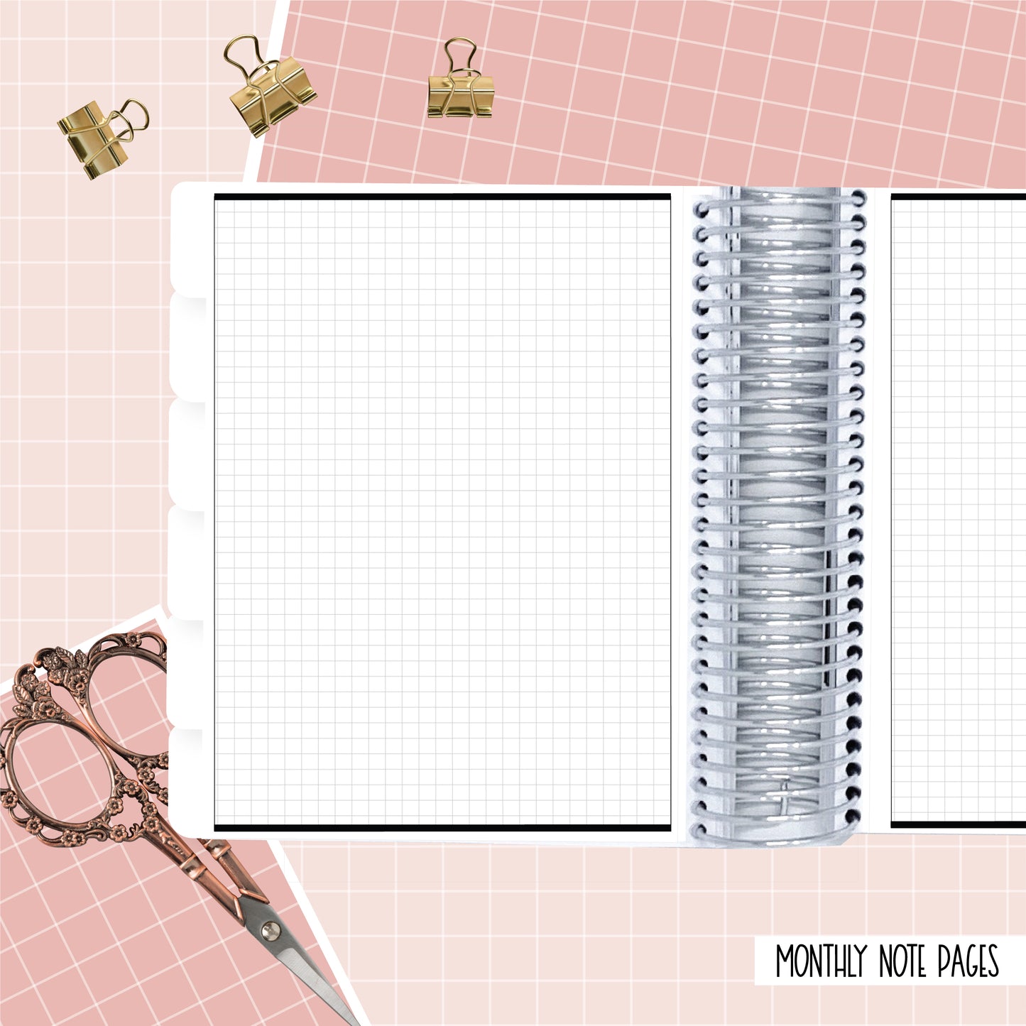 Bold Florals - B6 - Monthly Planner