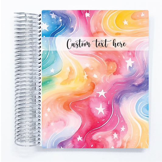 Stars & Swirls - A5 Wide Health & Food Log Daily Planner