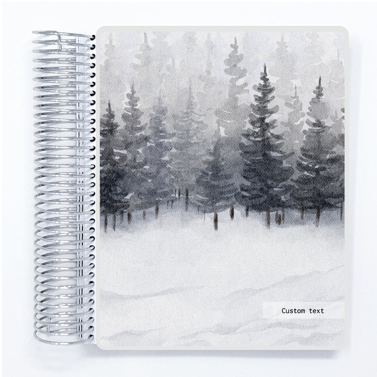Watercolor Snowy Trees - B6  Vertical  Weekly Planner