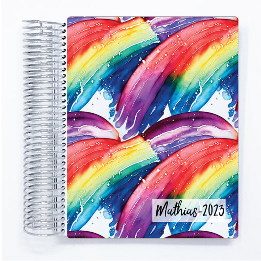 Rainbow Strokes - A5 Wide - Daily Be Productive Planner