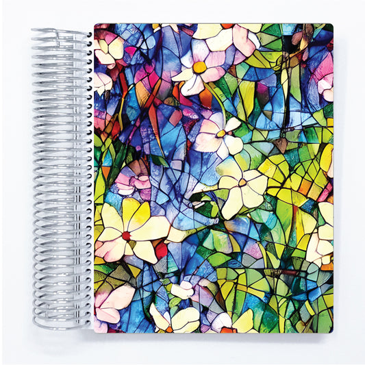 Stained Flowers - A5 Wide - Monthly Planner