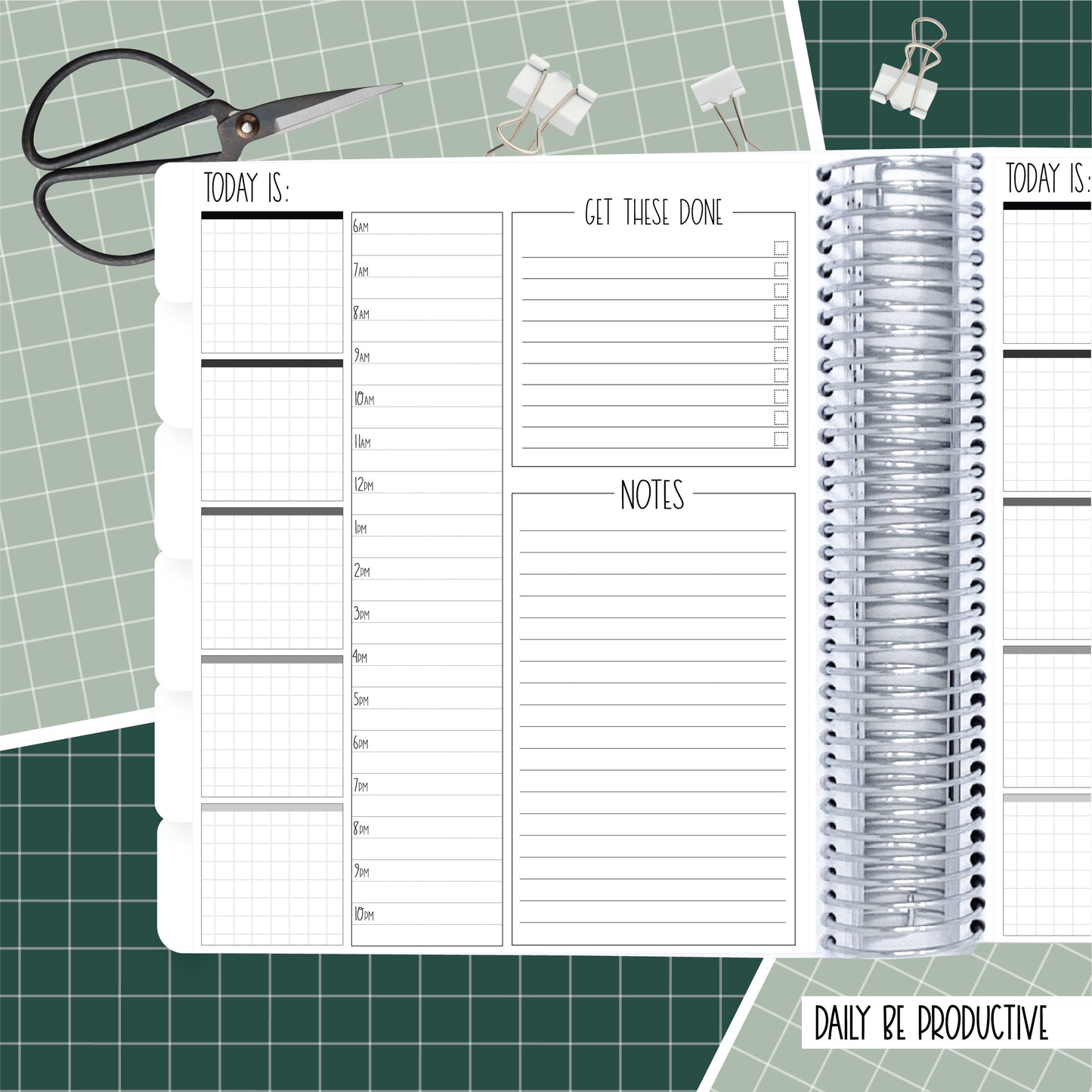 Purple Smoke - A5 Wide Daily Be Productive Planner