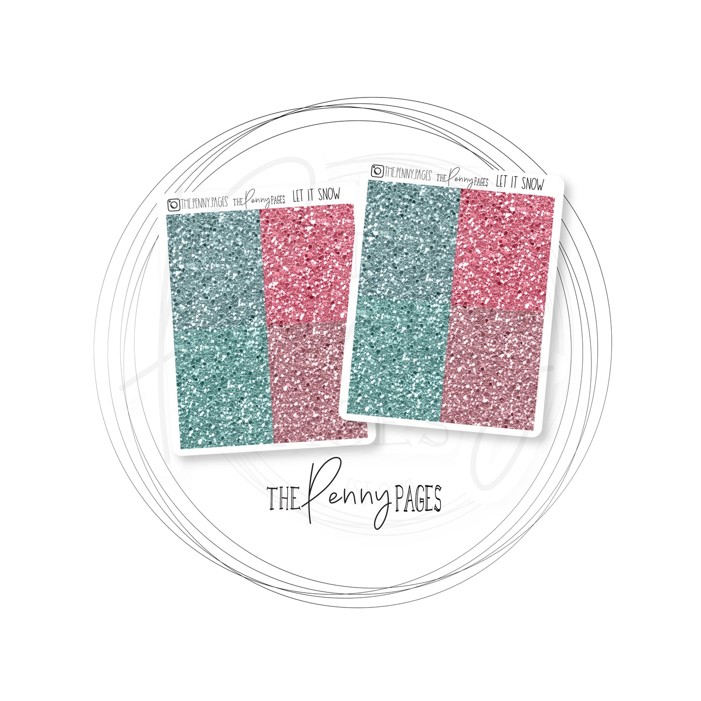 Let is Snow -  Red and Blue Version - Deco Bundle