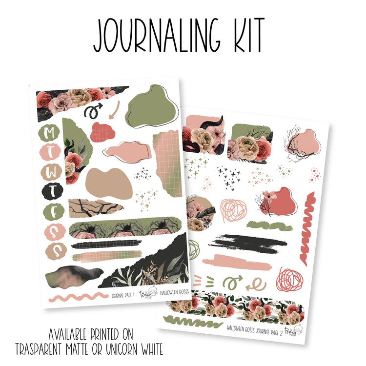 Halloween Roses- Journaling Kit