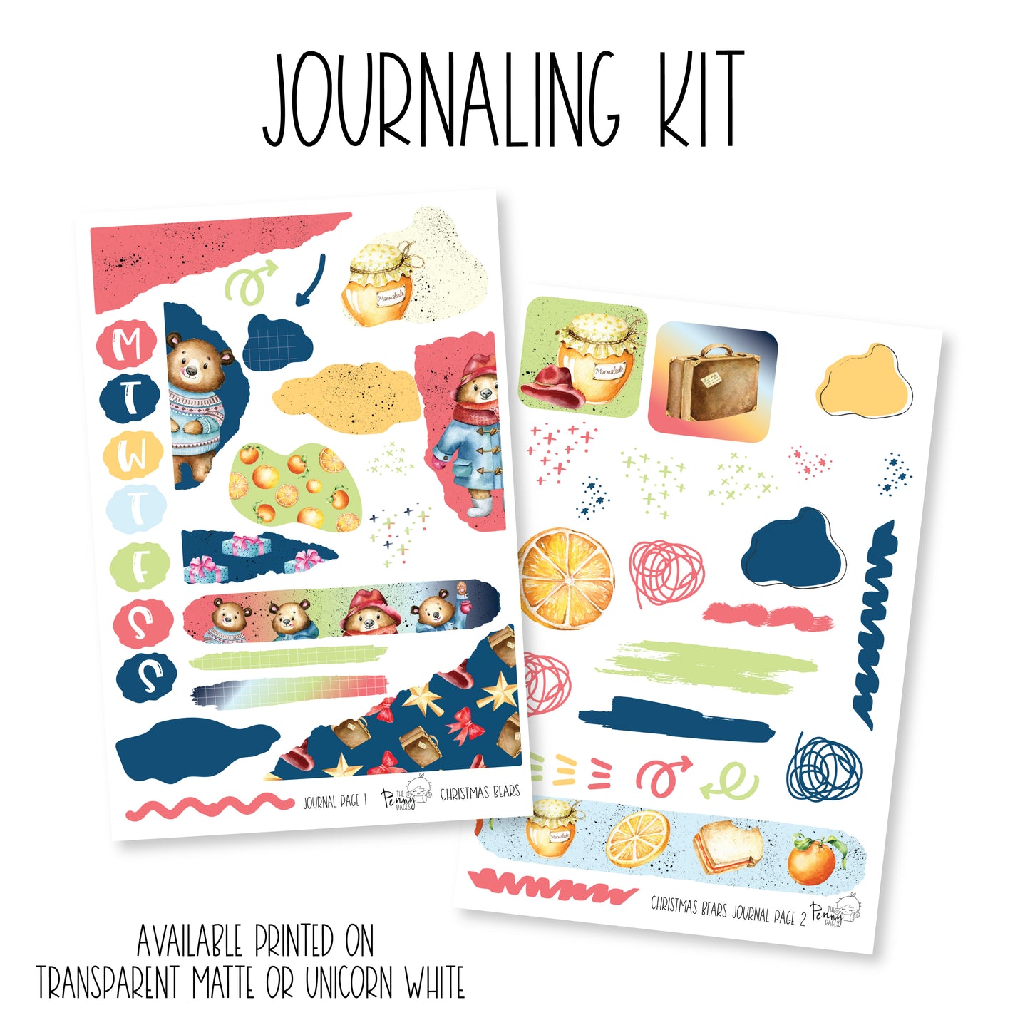 Christmas Bears - Journaling Kit