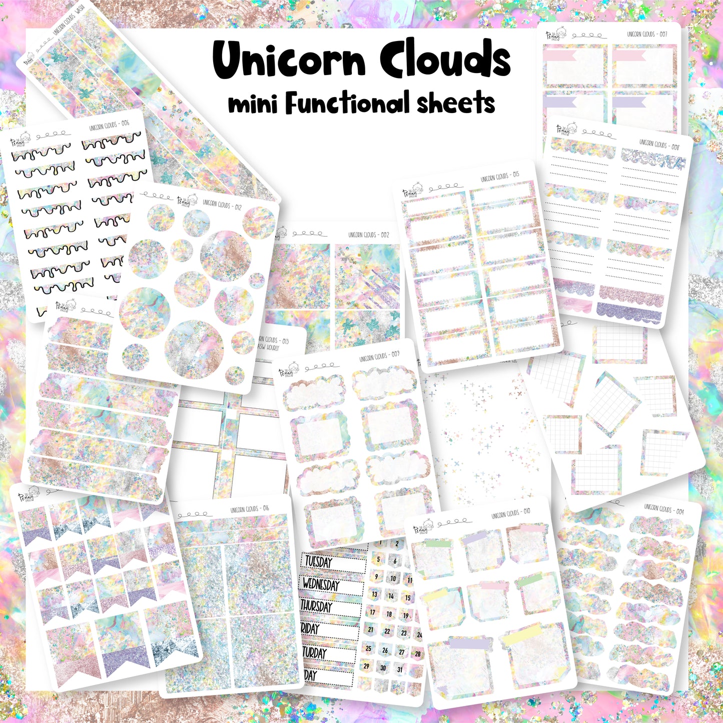Unicorn Clouds - Mini Functional sheets