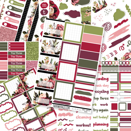 #1027 Florals & Abstract - Academic weekly kit