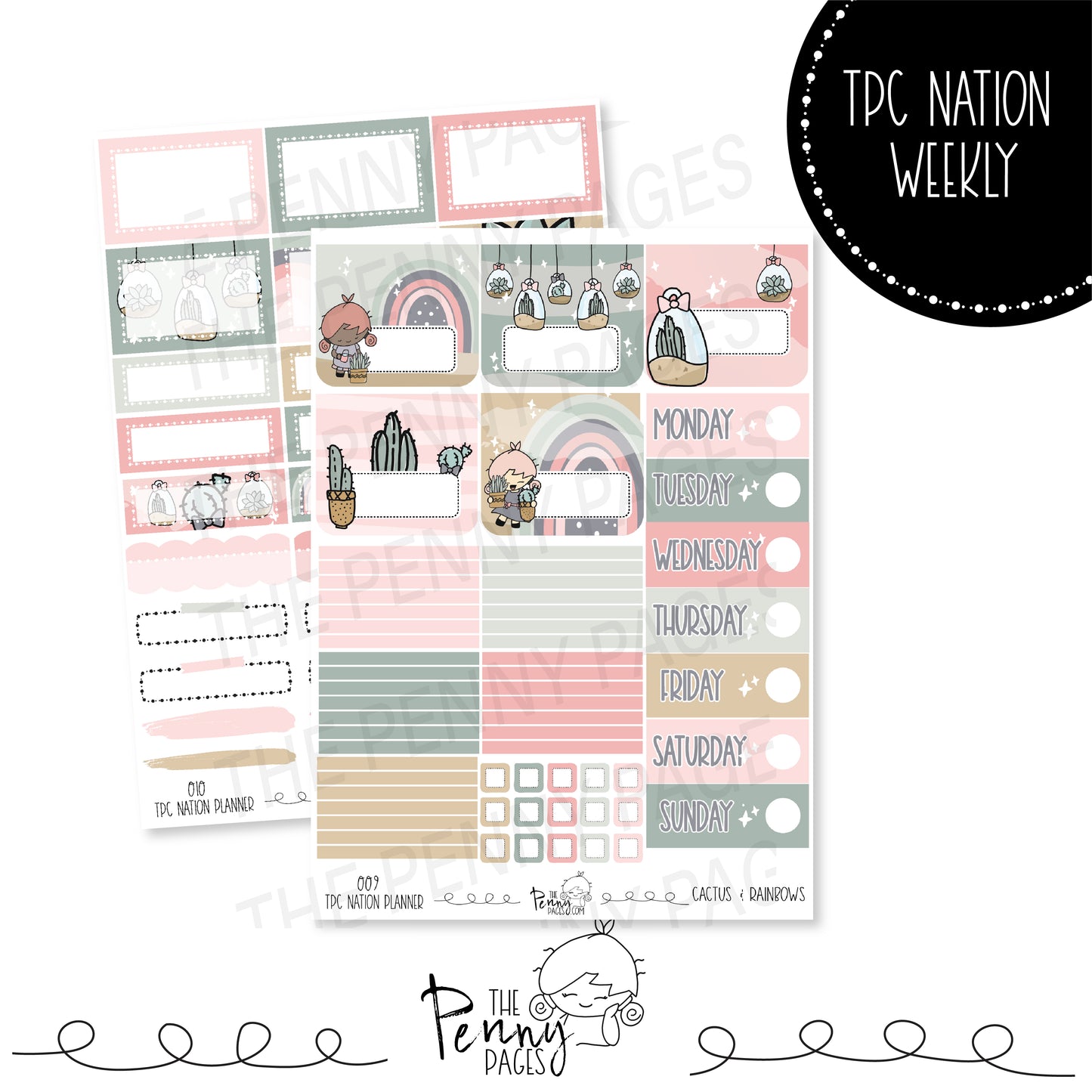 Pentrix Planner - Cactus and Rainbows