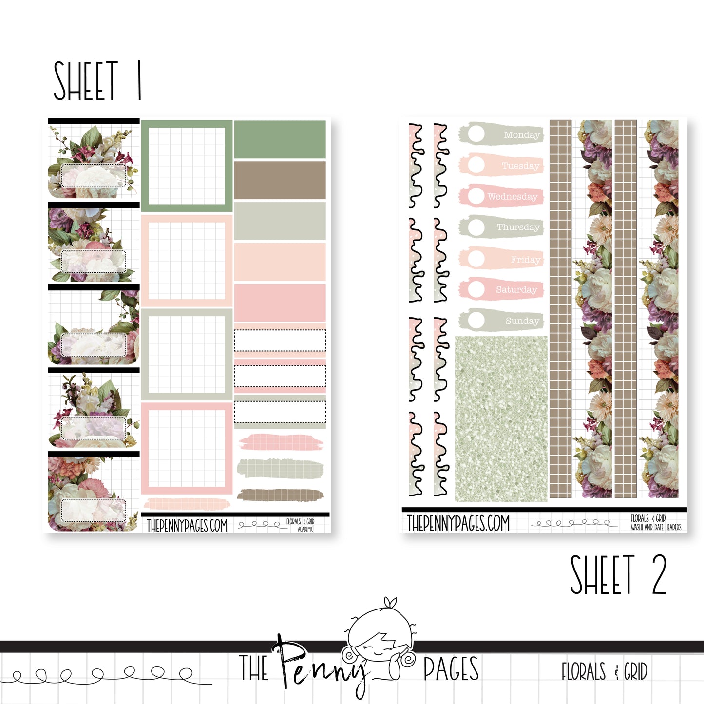 March - Florals & Abstract - Pentrix weekly kit