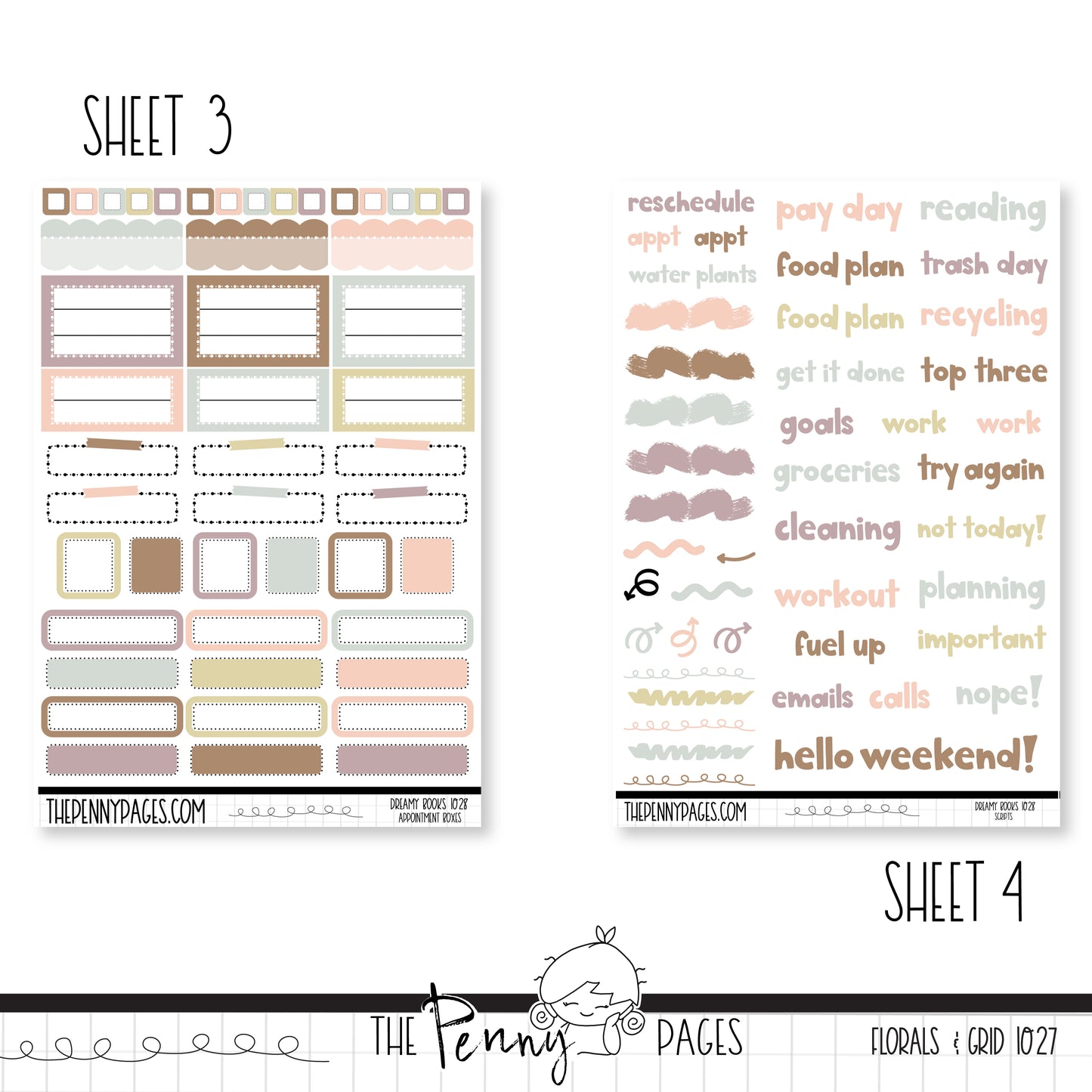 #1028 Dreamy Books   - B6 vertical weekly kit