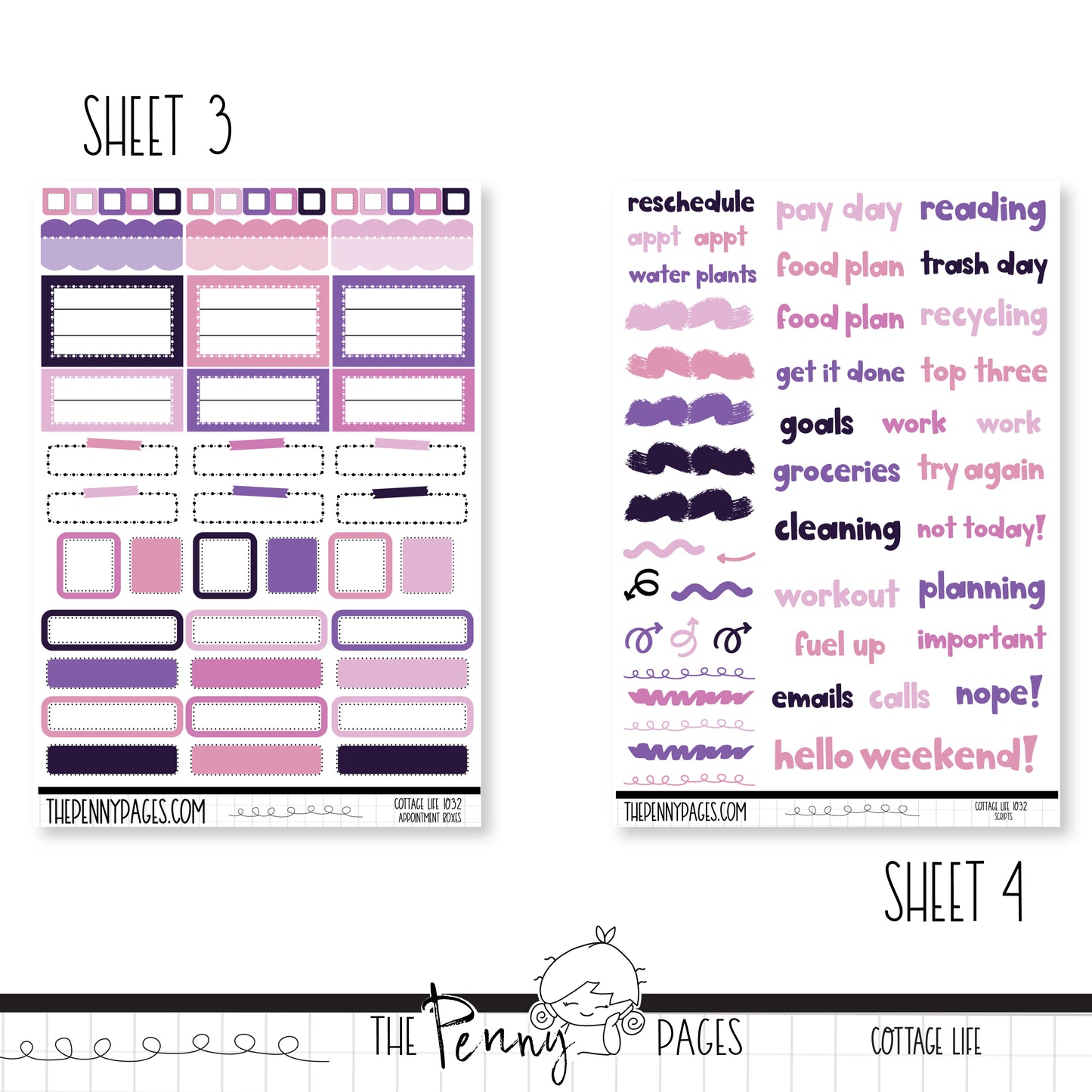 # 1032 Cottage Life   - B6 vertical weekly kit