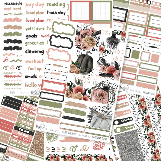 Halloween Roses - B6 vertical weekly kit