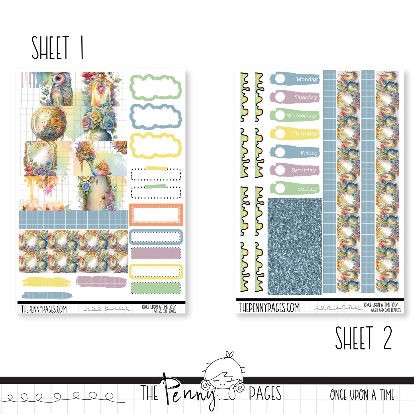 #1034 Once upon a time - Weeks vertical weekly kit