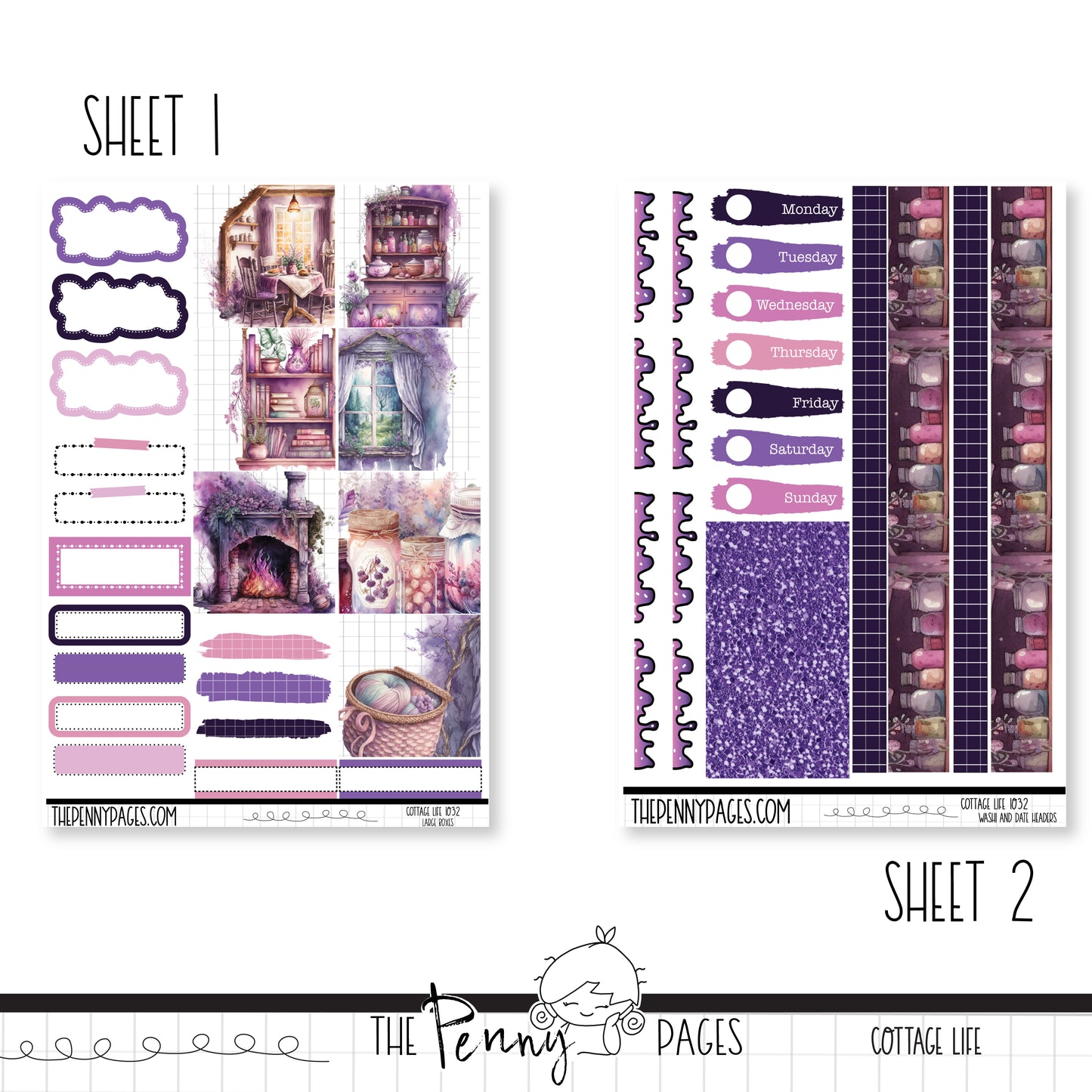 # 1032 Cottage Life   - B6 vertical weekly kit