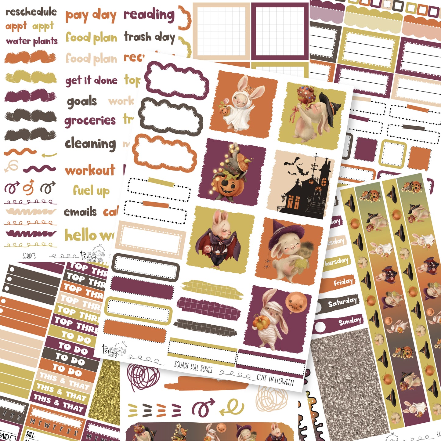 Cute Halloween - B6 Vertical weekly kit