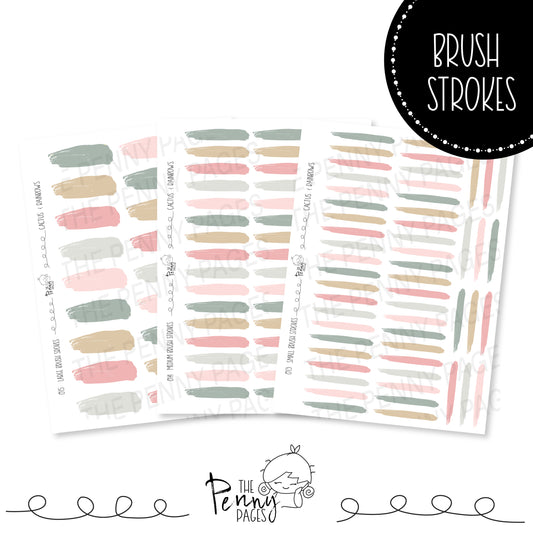 Brush Strokes - Cactus and Rainbows