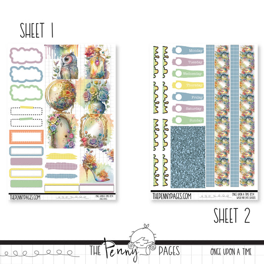 #1034 Once upon a time  - B6 vertical weekly kit