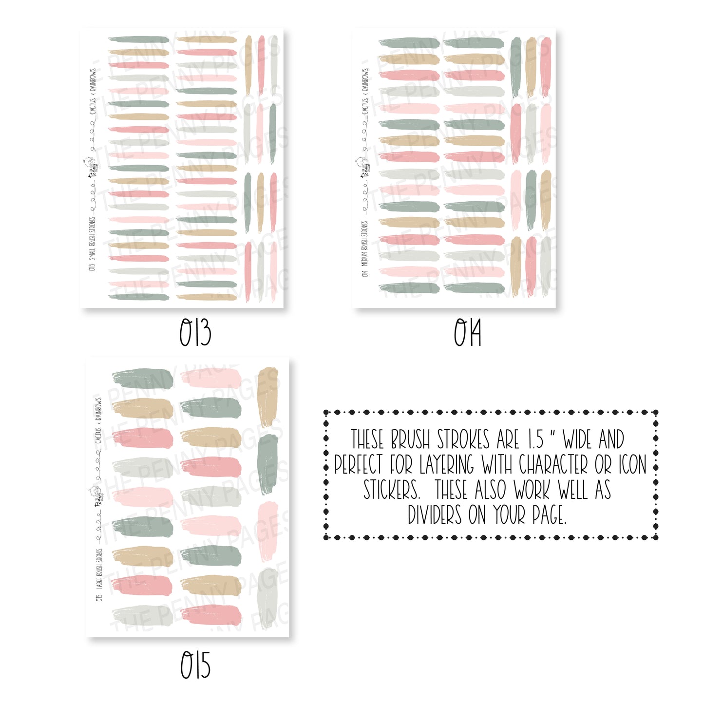 Brush Strokes - Cactus and Rainbows