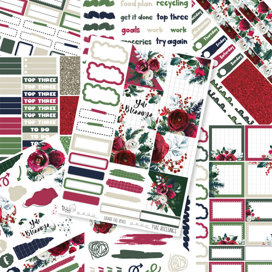 Yule Blessings - B6 vertical weekly kit