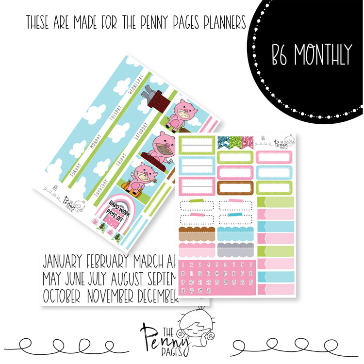 Various Size Monthly kit - 3 Little Pigs
