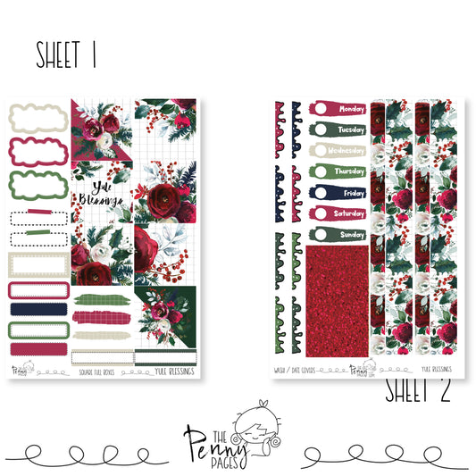 Yule Blessings - B6 vertical weekly kit