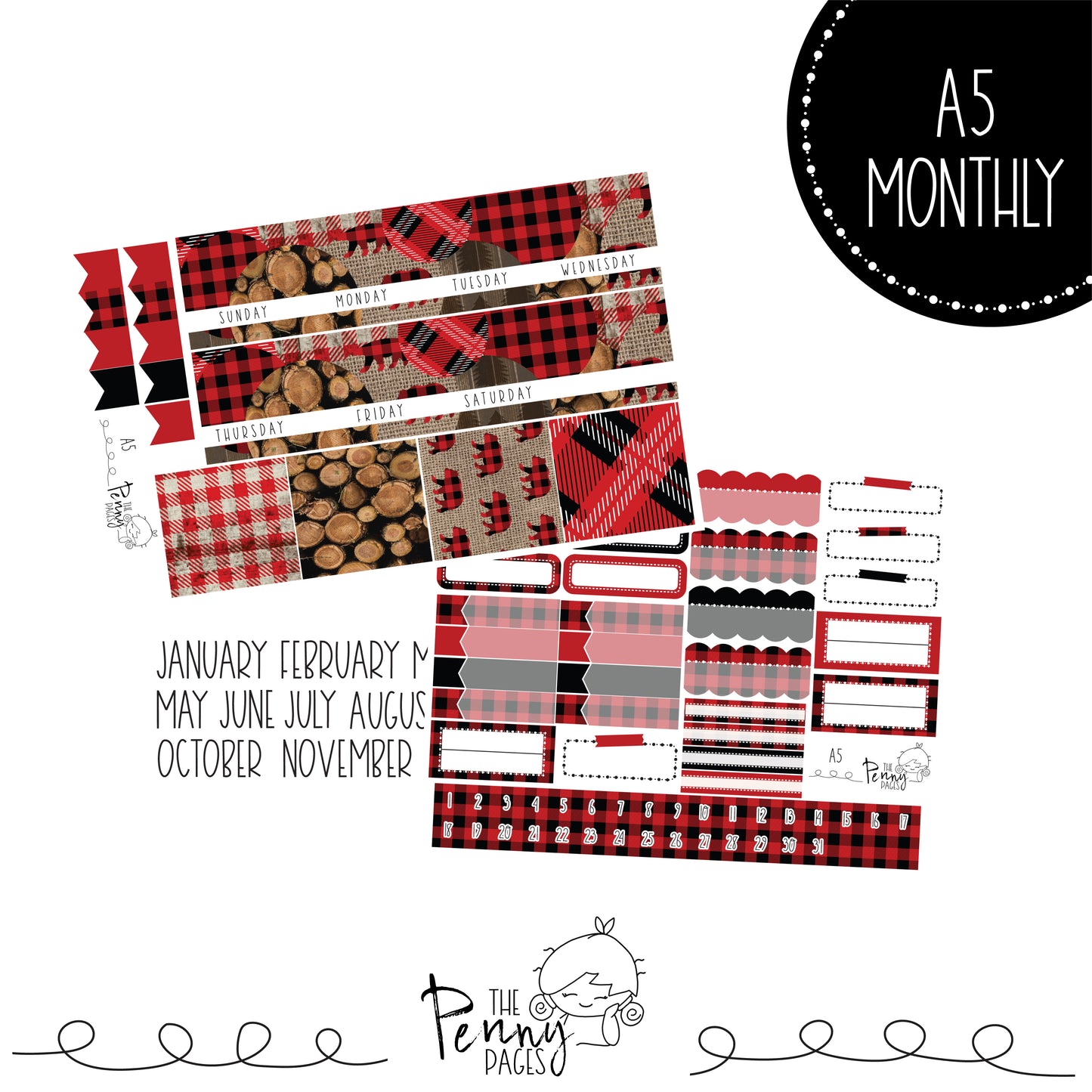 Various Size Monthly kit - PLaid