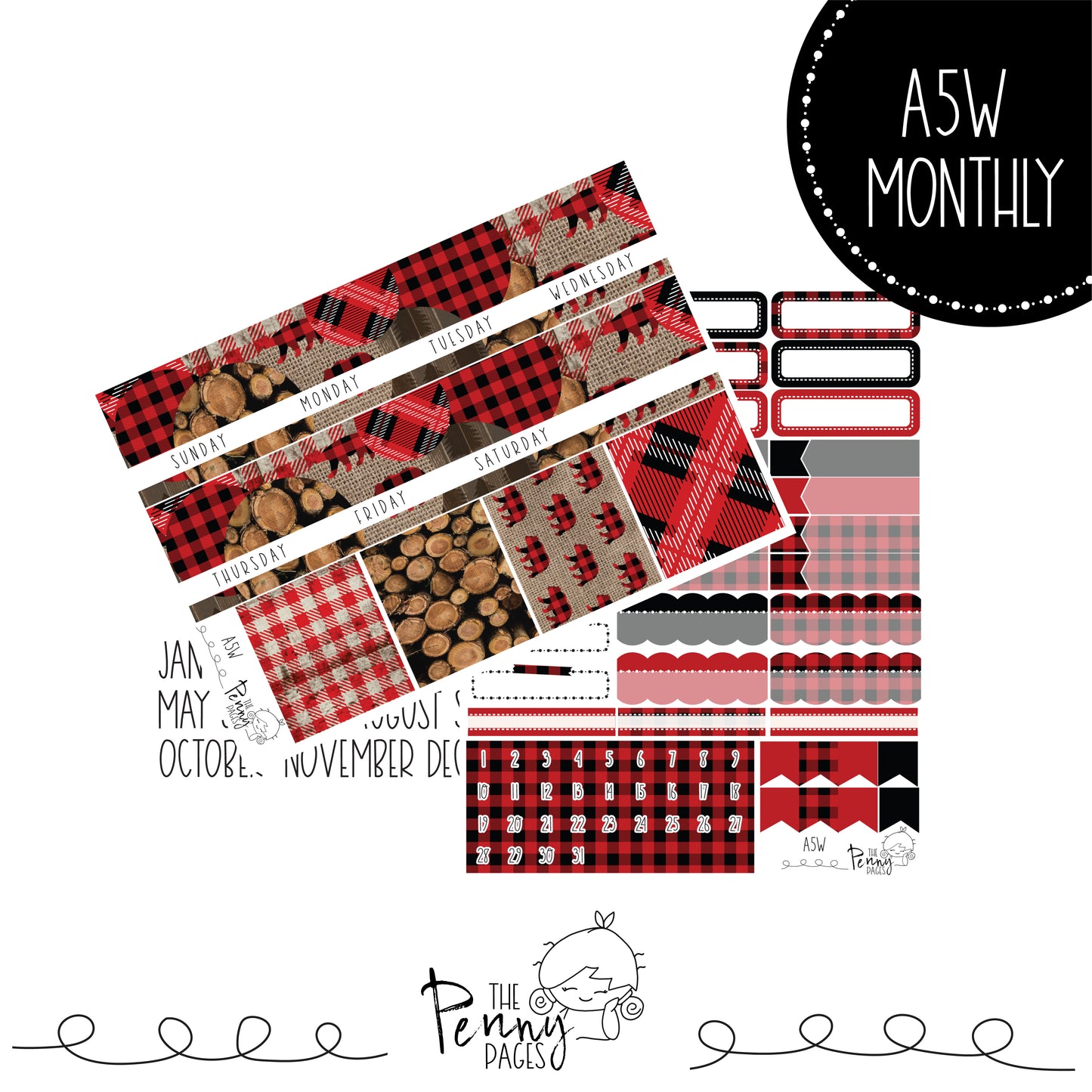 Various Size Monthly kit - PLaid