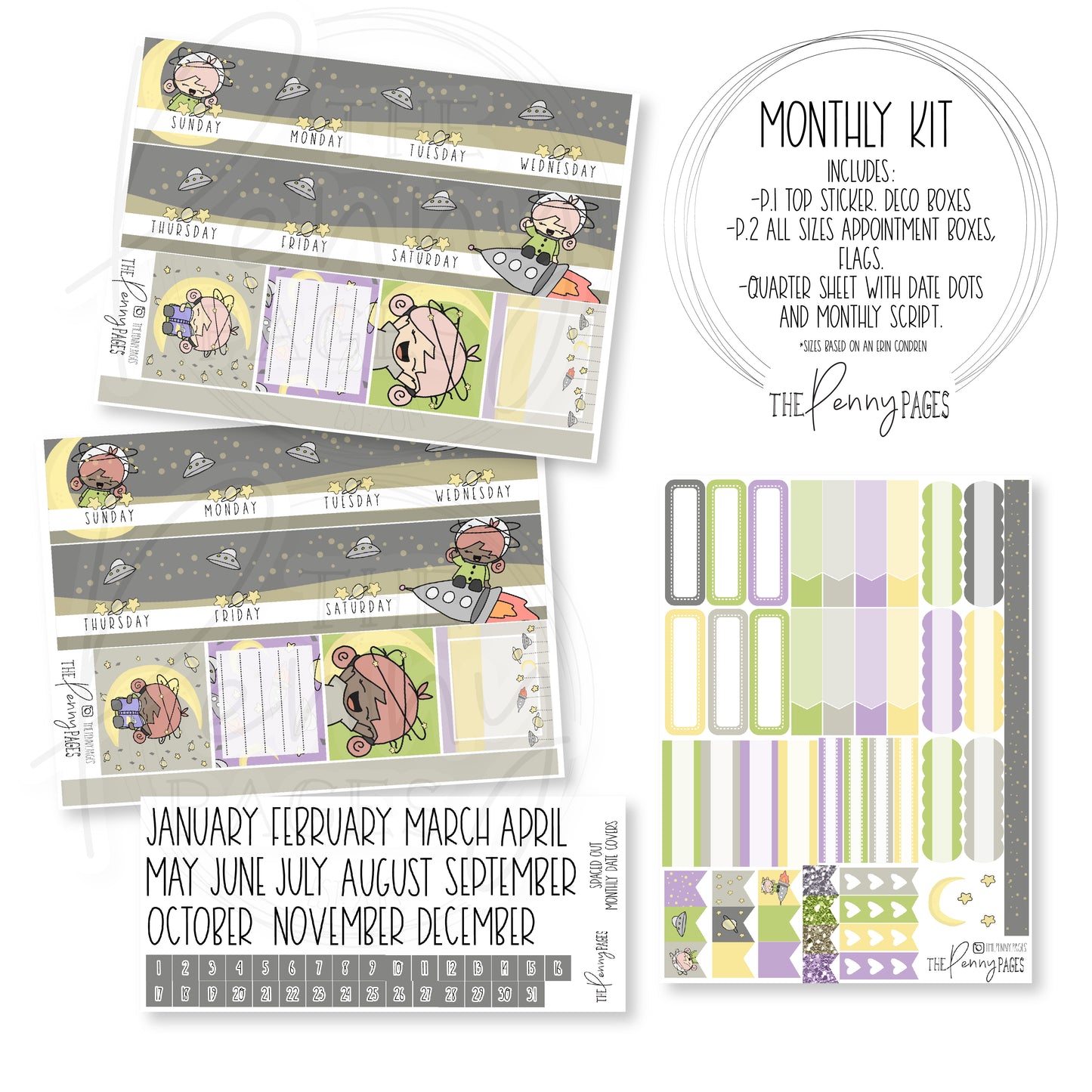 Various Size Monthly kit - Spaced Out
