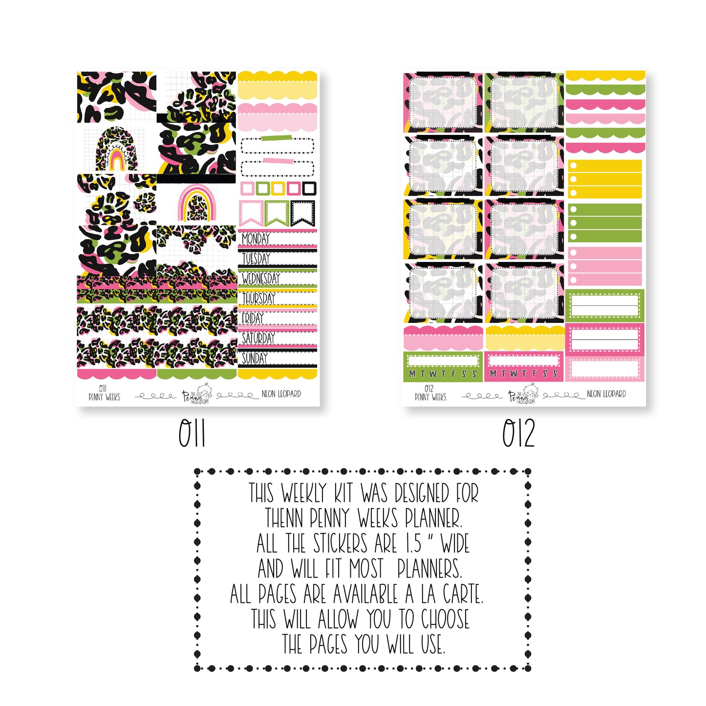 Penny Weeks weekly kit - Neon Leopard