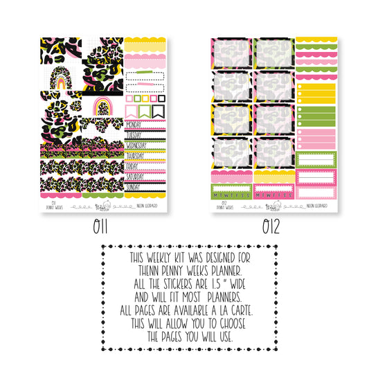 Penny Weeks weekly kit - Neon Leopard