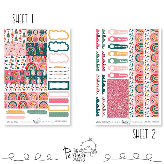 Christmas Rainbows - Weeks vertical weekly kit