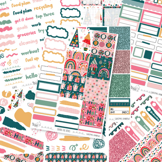 Christmas Rainbows - B6 vertical weekly kit