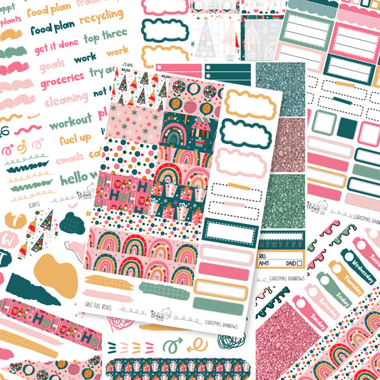 Christmas Rainbows - Weeks vertical weekly kit