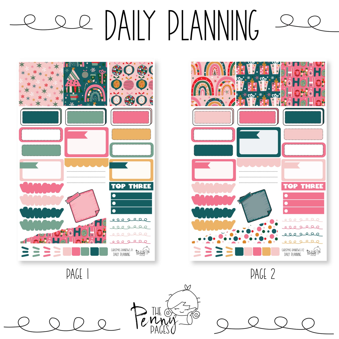 Christmas Rainbows - Daily Page