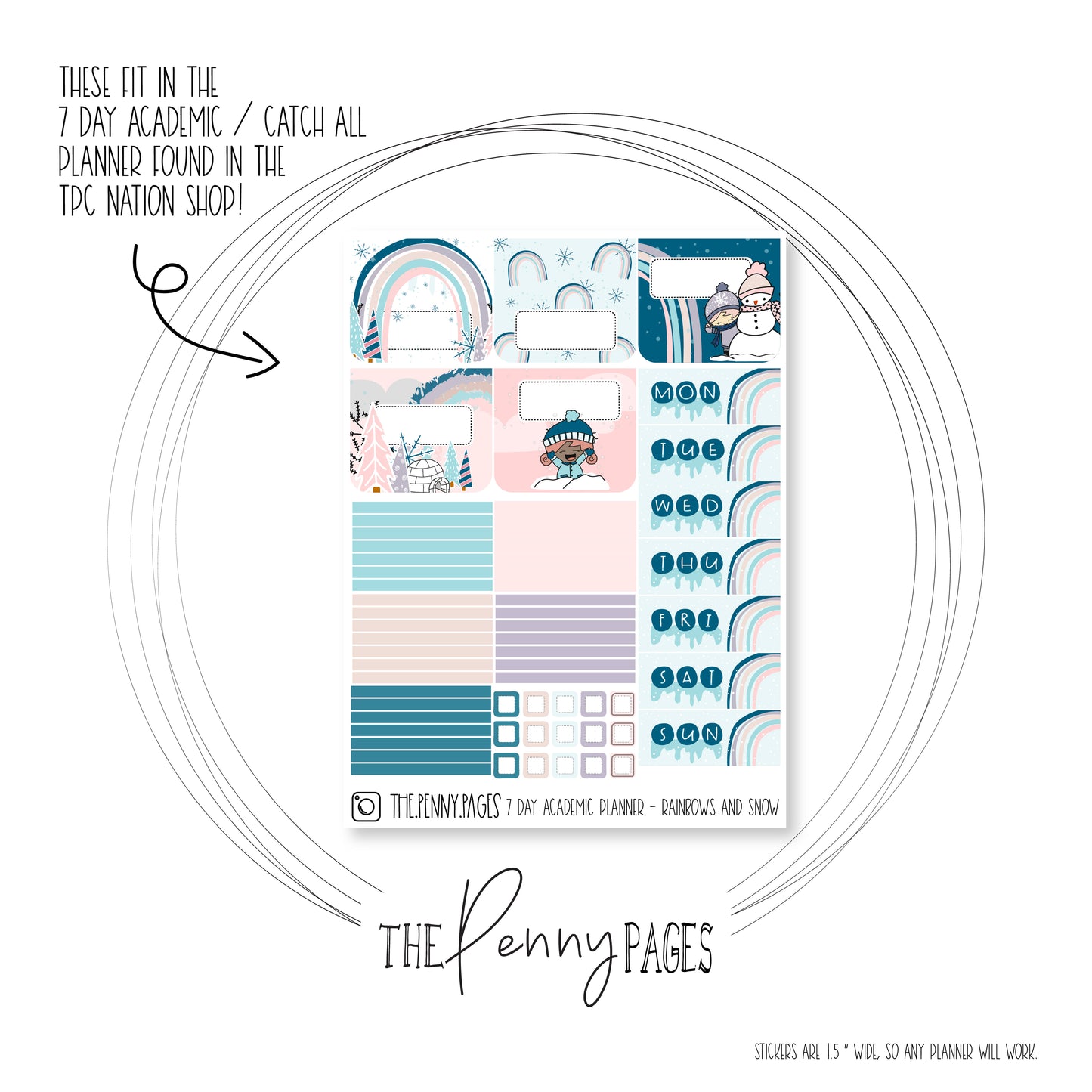 Pentrix Planner - Rainbows and Snow