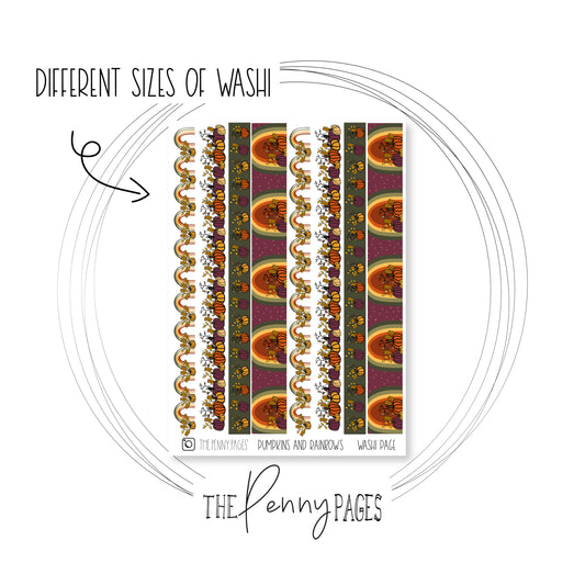 Pumpkins and rainbows Large Washi