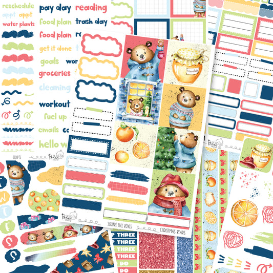 Christmas Bears - B6 vertical weekly kit