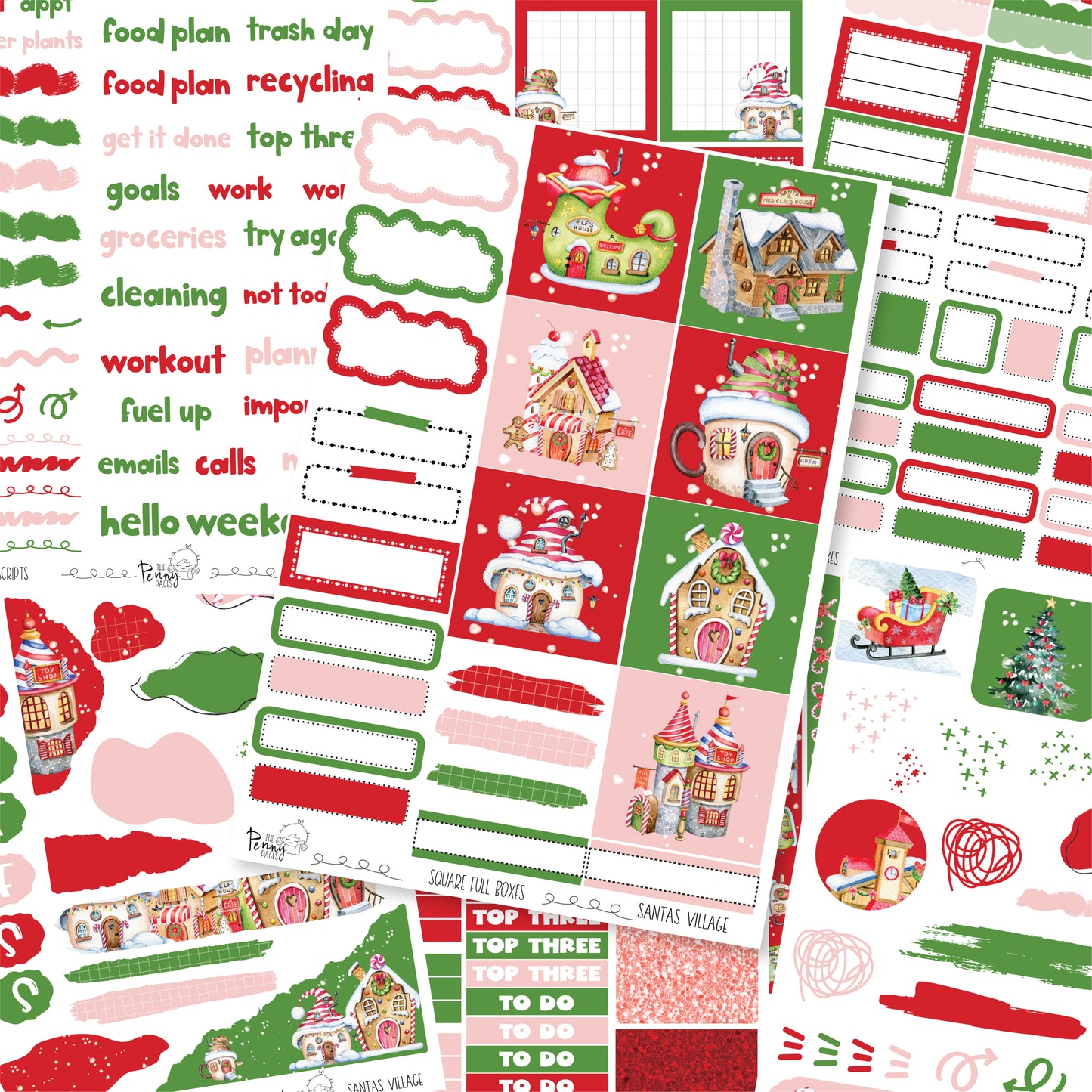 Santas Village - B6 vertical weekly kit