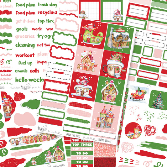 Santas Village - B6 vertical weekly kit