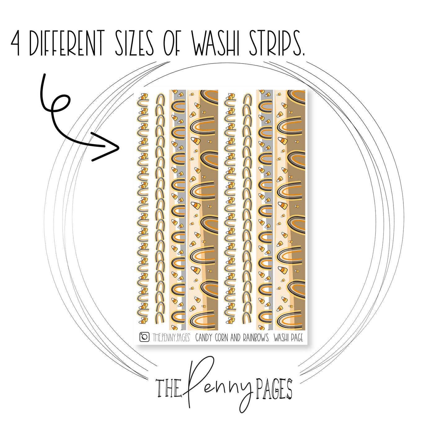 Candy corn large Washi