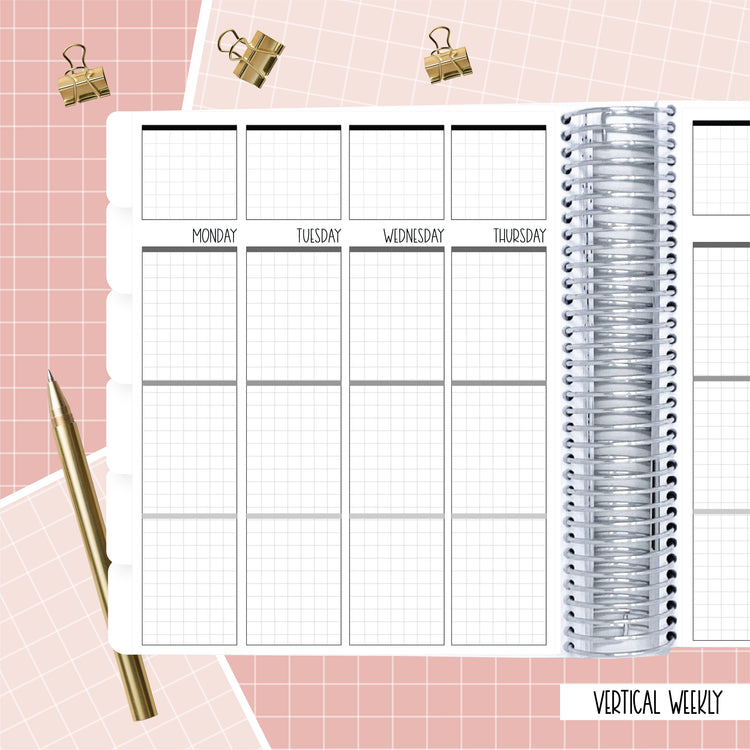 Bold Florals - A5 Wide Vertical Weekly Planner
